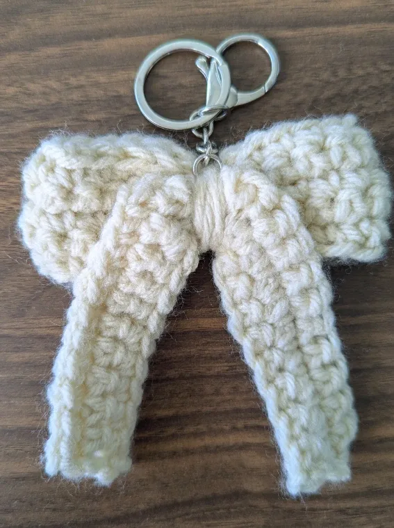 Handmade Crocheted Bow Keychain image indicator(2)