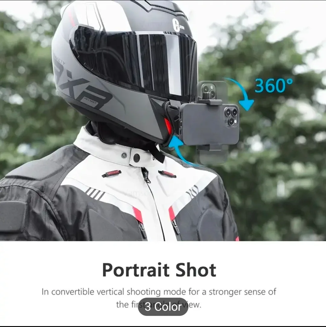 Motorcycle Helmet Chin Mount for Phone & Action Cam image indicator(5)