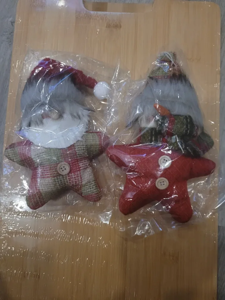 2 indoor tree ornaments about 8" tall