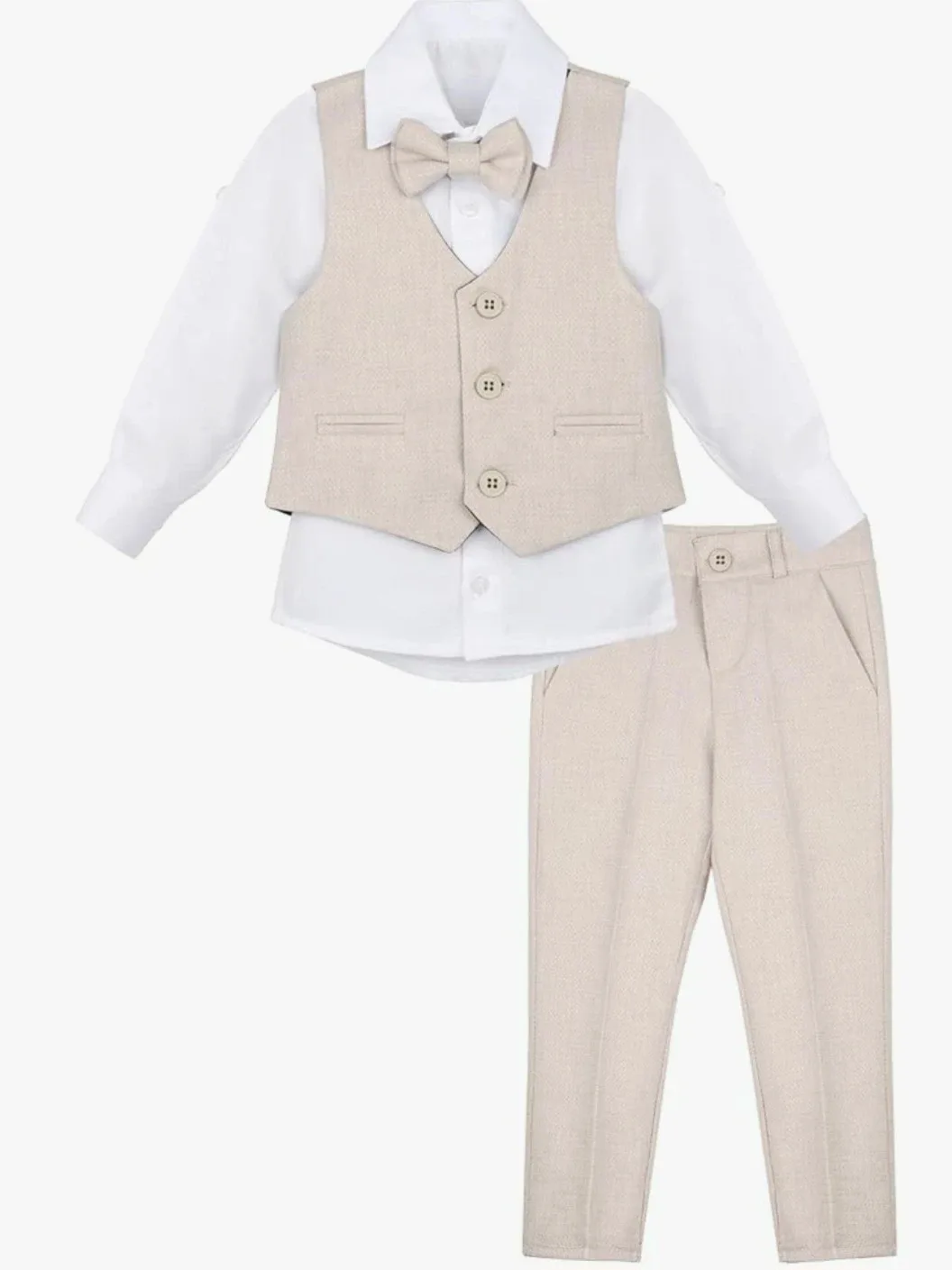 Boys' 4-Piece Suit - Vest, Shirt, Bowtie, Pants image indicator(2)