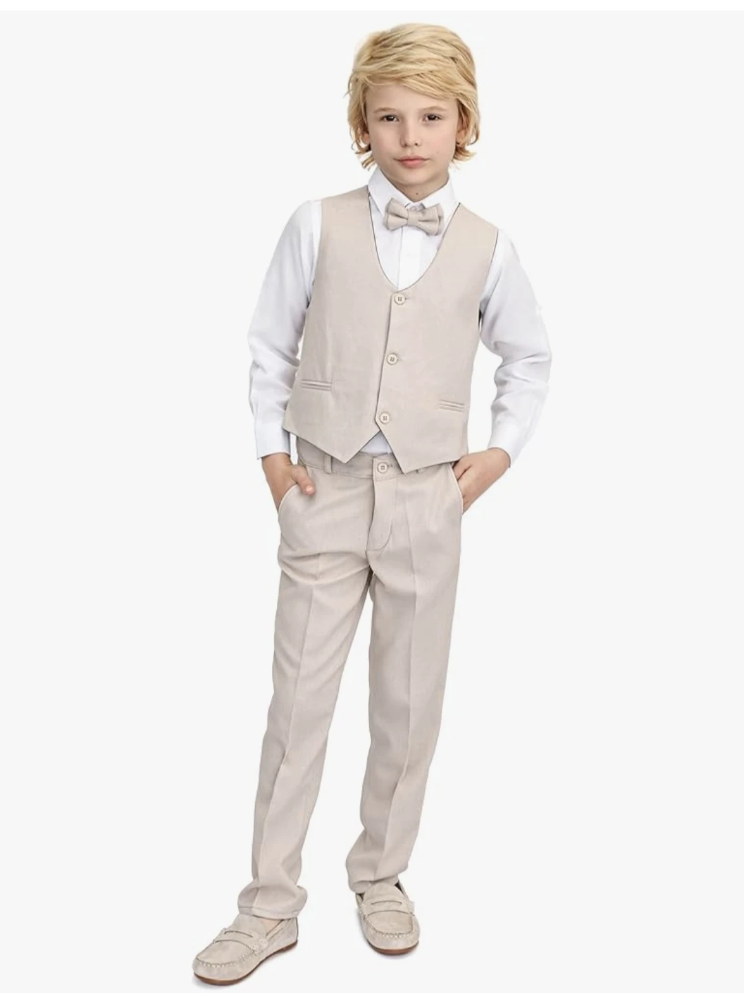 Boys' 4-Piece Suit - Vest, Shirt, Bowtie, Pants - photo 5