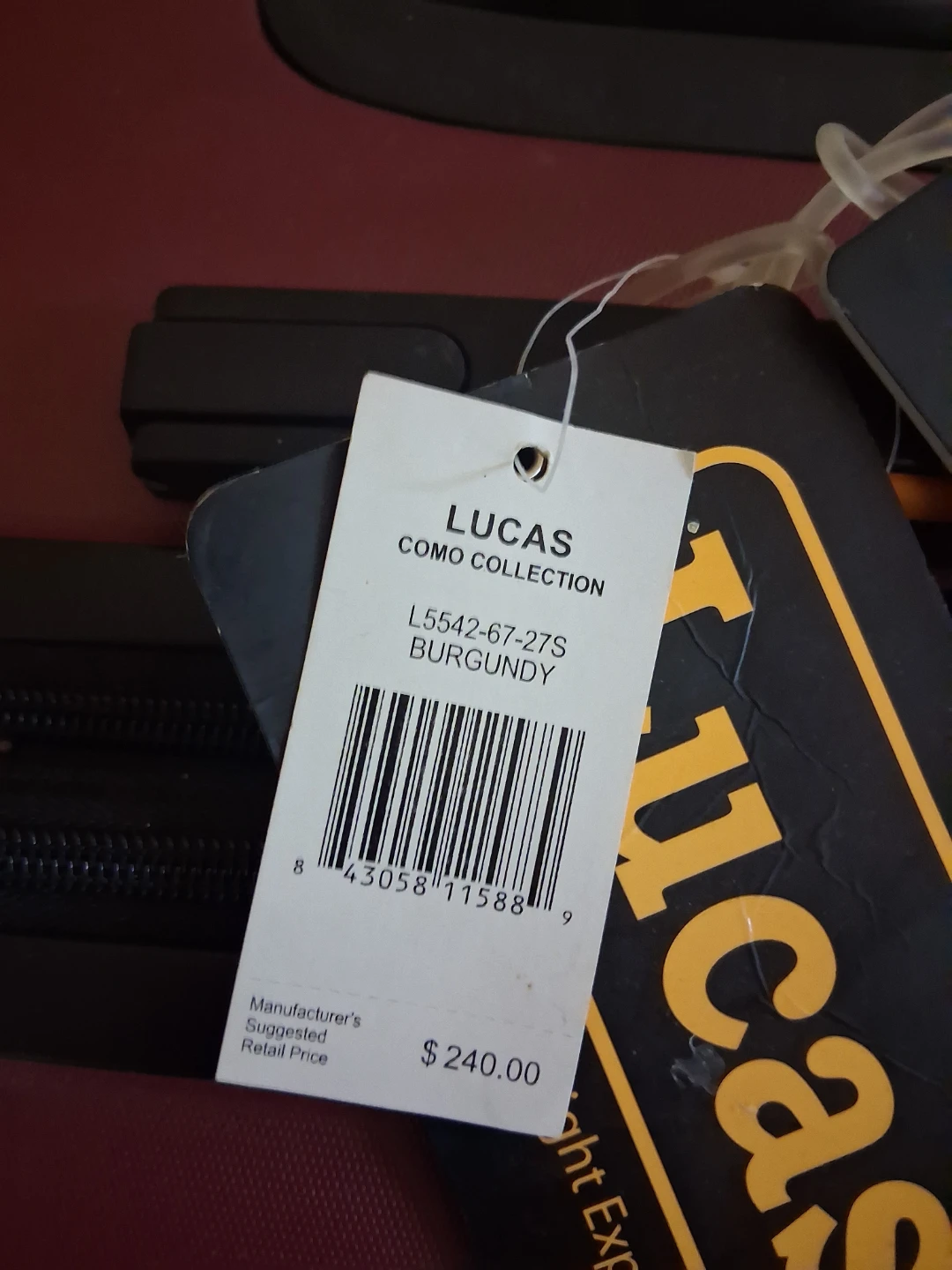 Lucas Como Collection Burgundy Suitcase - photo 2