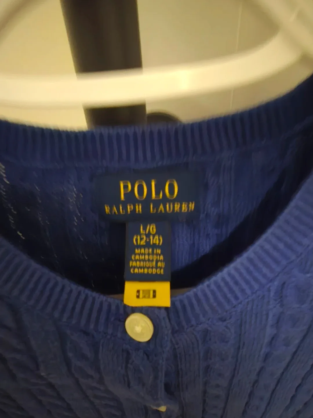 Like new Girl's Polo Ralph Lauren Cardigan - L (12-14) image indicator(5)