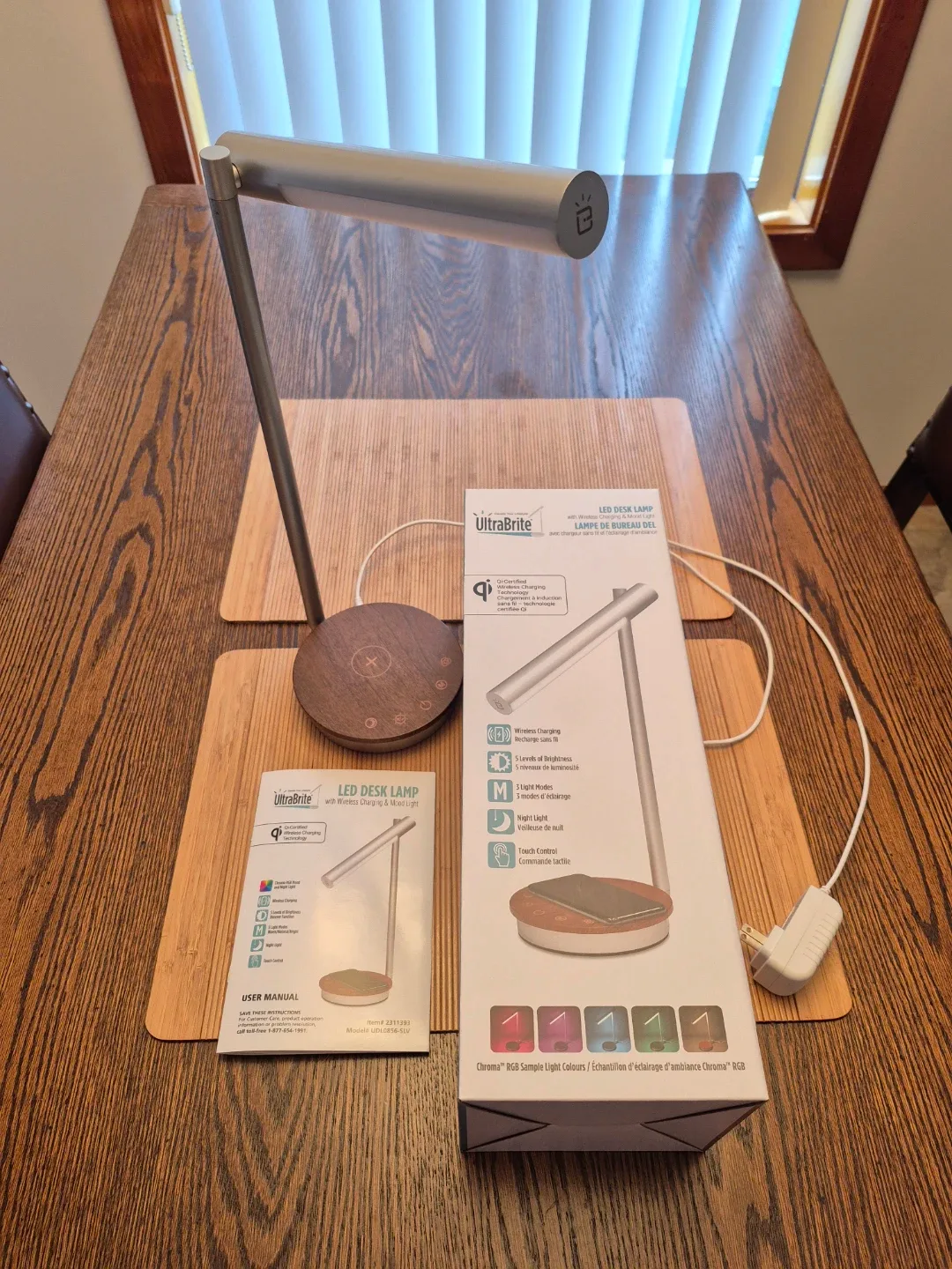 UltraBrite LED Desk Lamp with Wireless Charging and Mood Light image indicator(5)