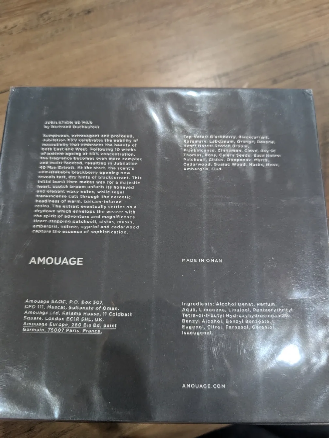 Amouage Jubilation 40 Man - New Sealed Perfume image indicator(2)