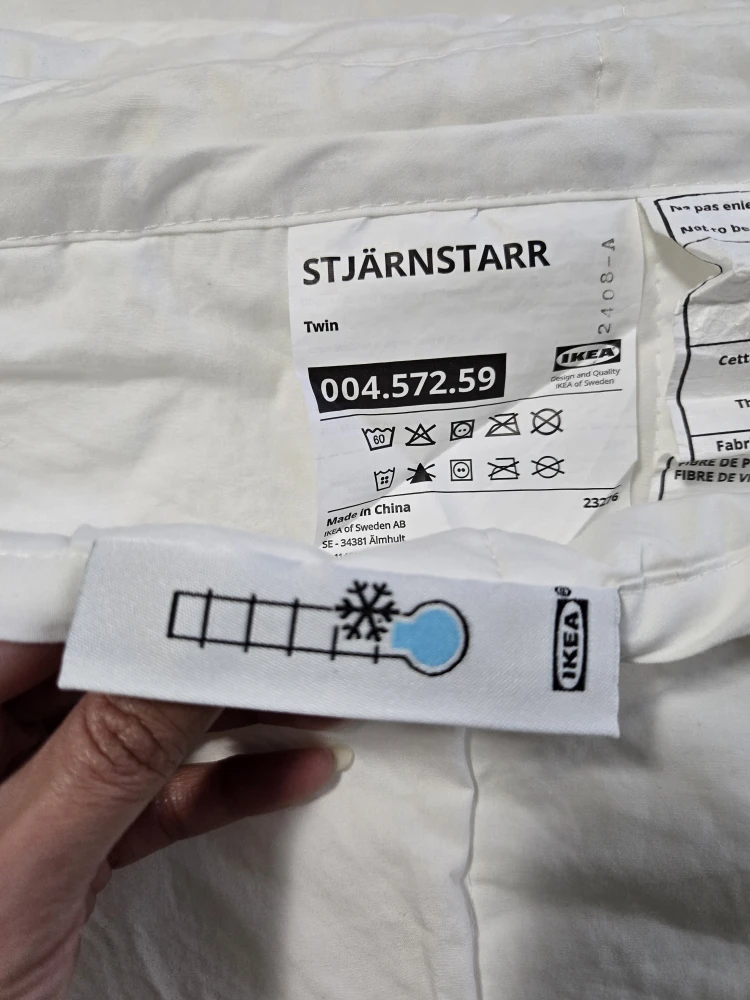 IKEA STJÄRNSTARR Twin Duvet, Cool, White - photo 3