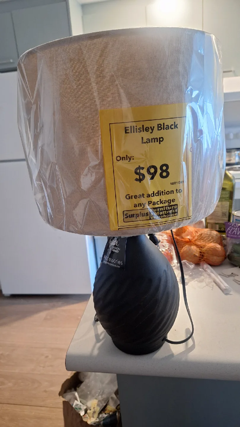 Ellisley Black Lamp - New in Package!
