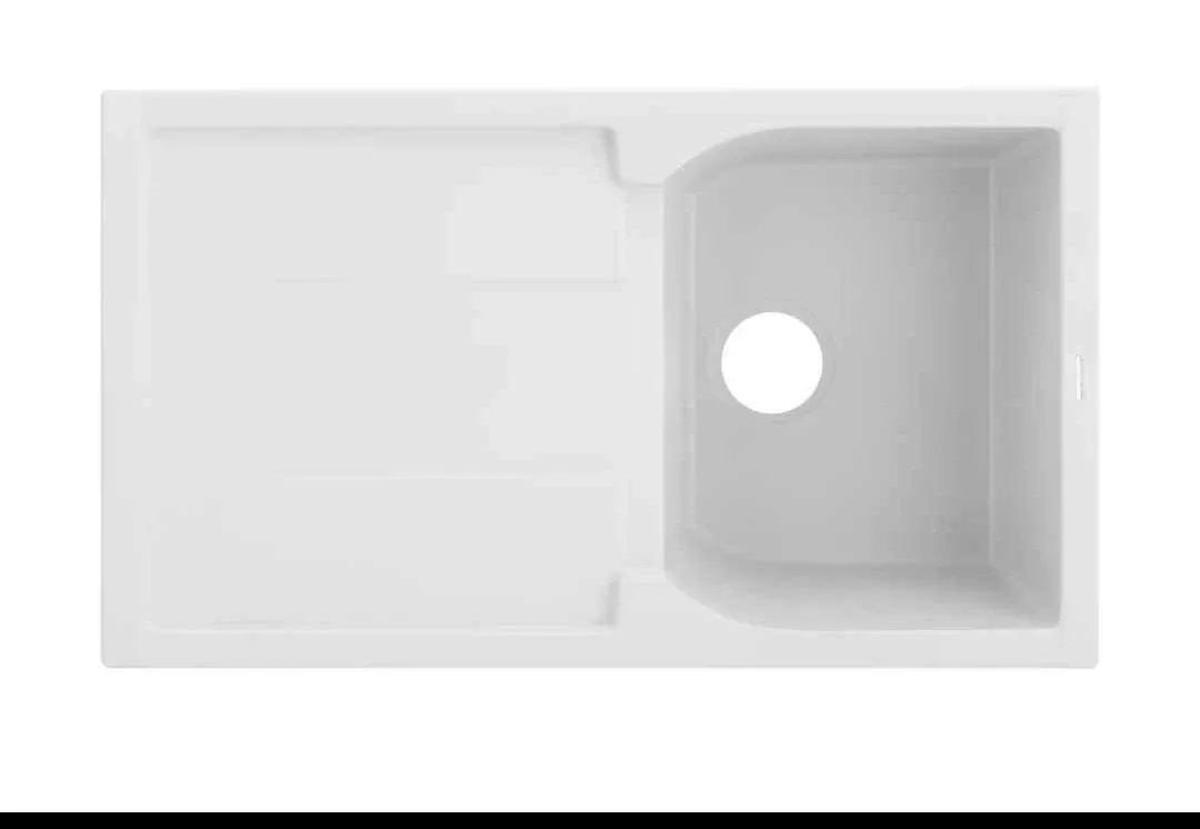 34" White Drop-In Composite Granite Sink image indicator(9)