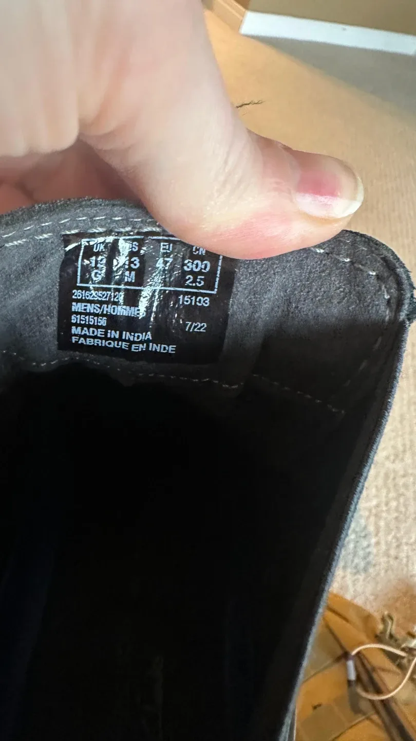 Clarks Mens/Homme Black Leather Boots - Size 13 image indicator(2)