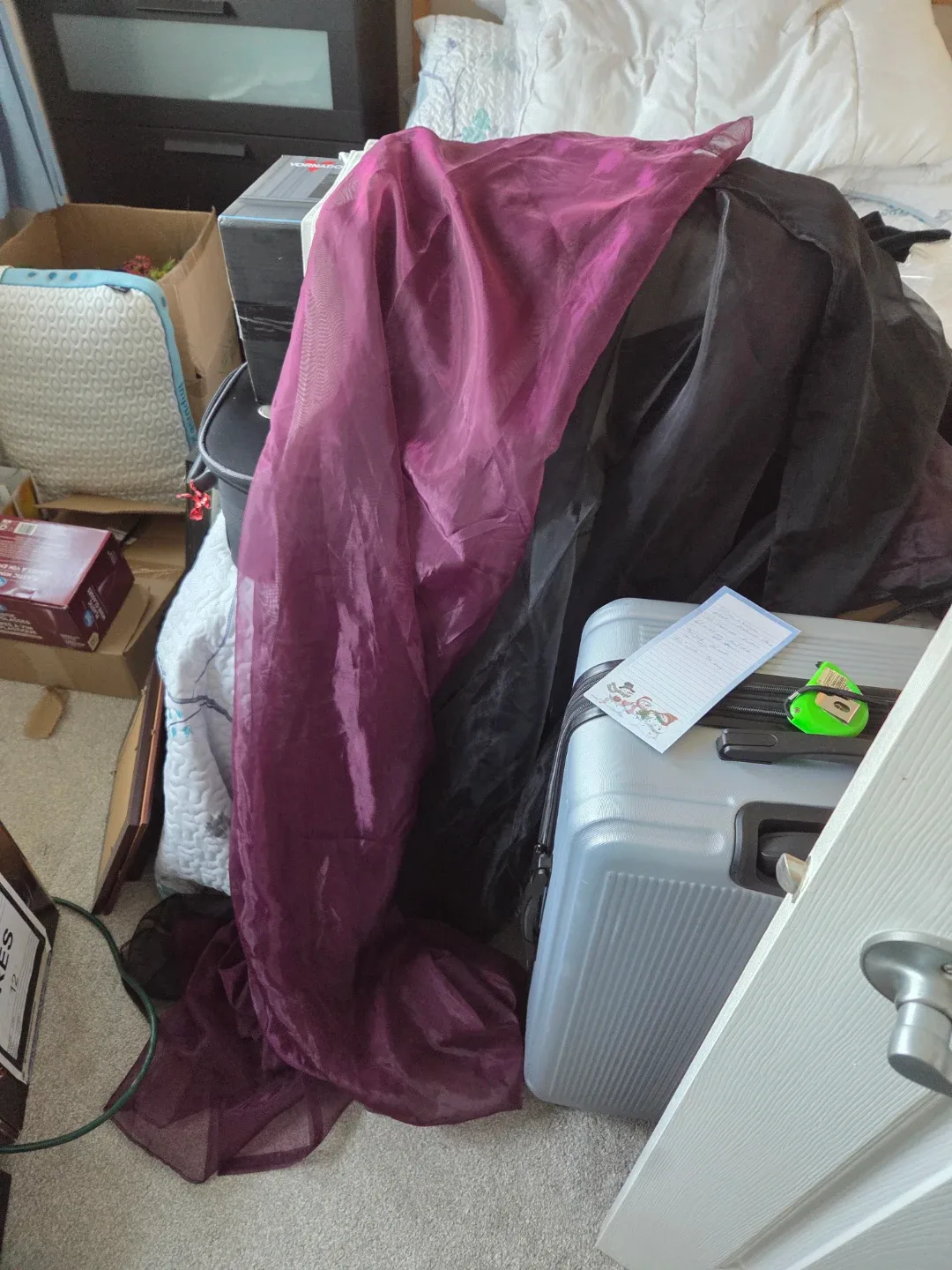 Purple Sheer Fabric IKEA Sarita x 2 image indicator(2)