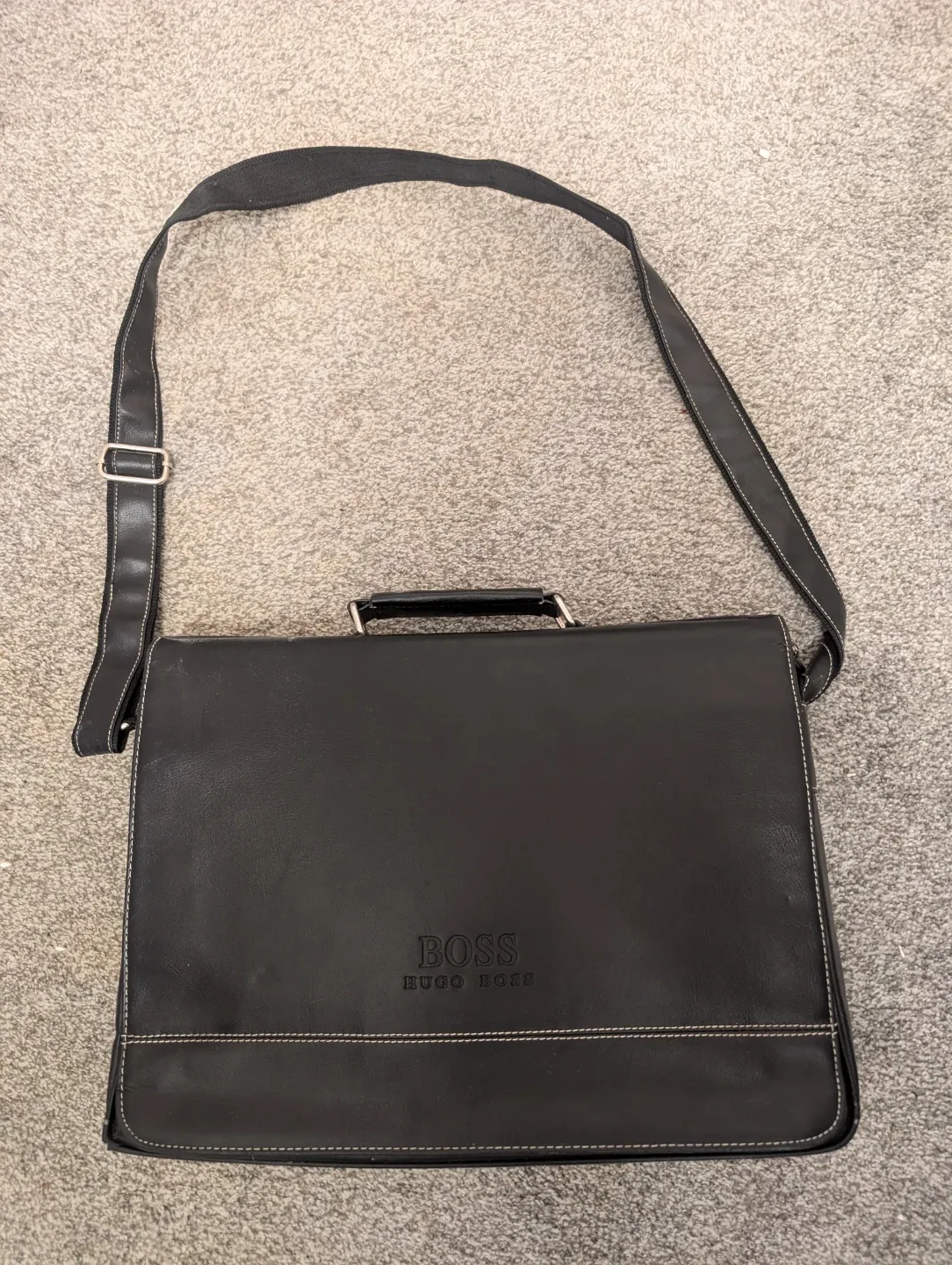 Hugo Boss Black Leather Briefcase