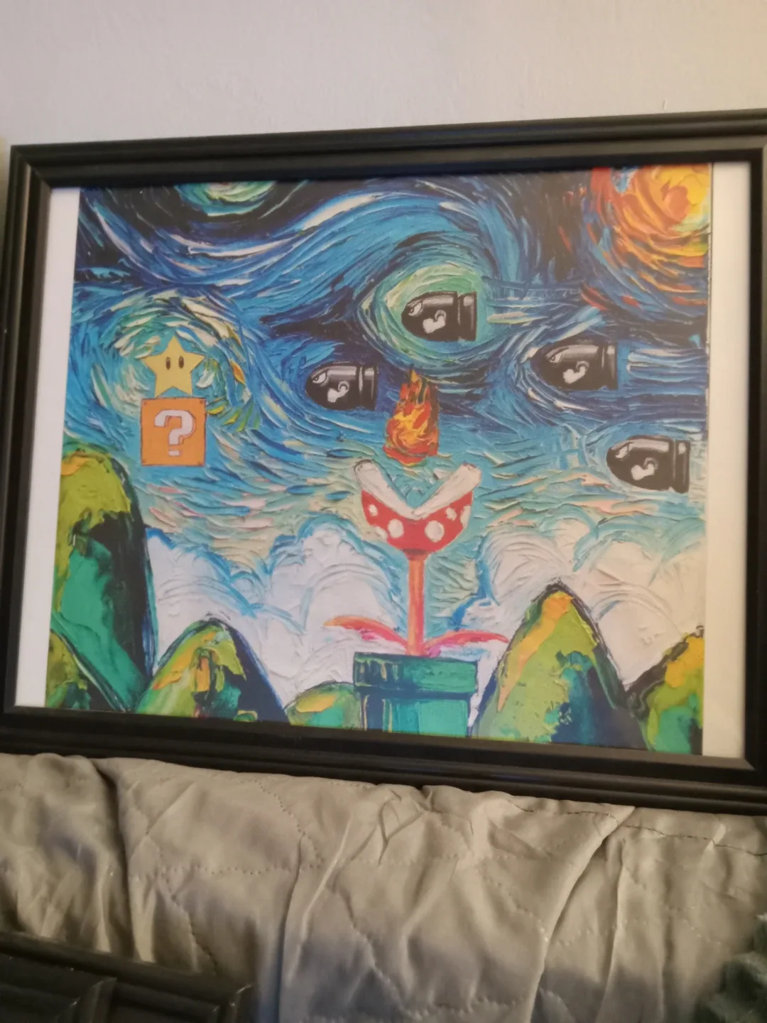 Mario & Starry Night Framed Print image indicator(7)