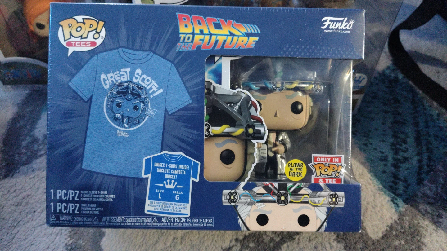 Funko Pop! Back to the Future Doc Brown with Tee - Size L