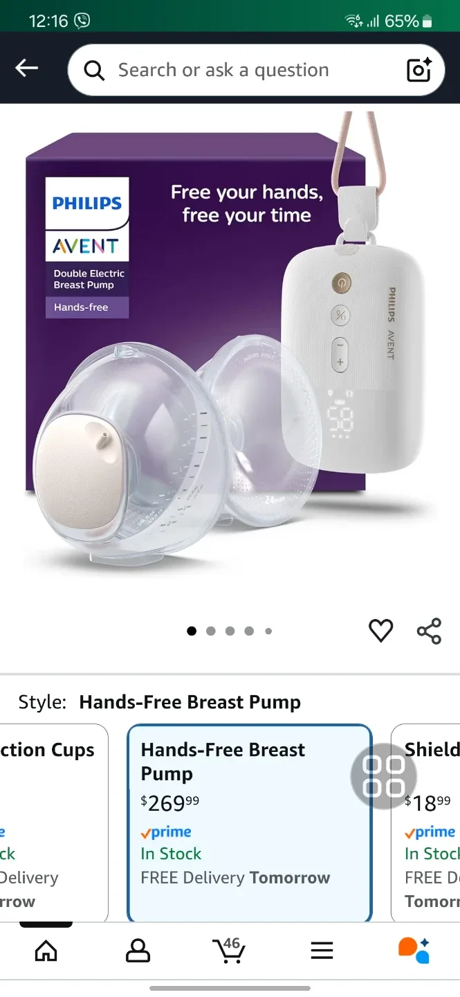 Philips Avent Double Electric Breast Pump - Hands-free