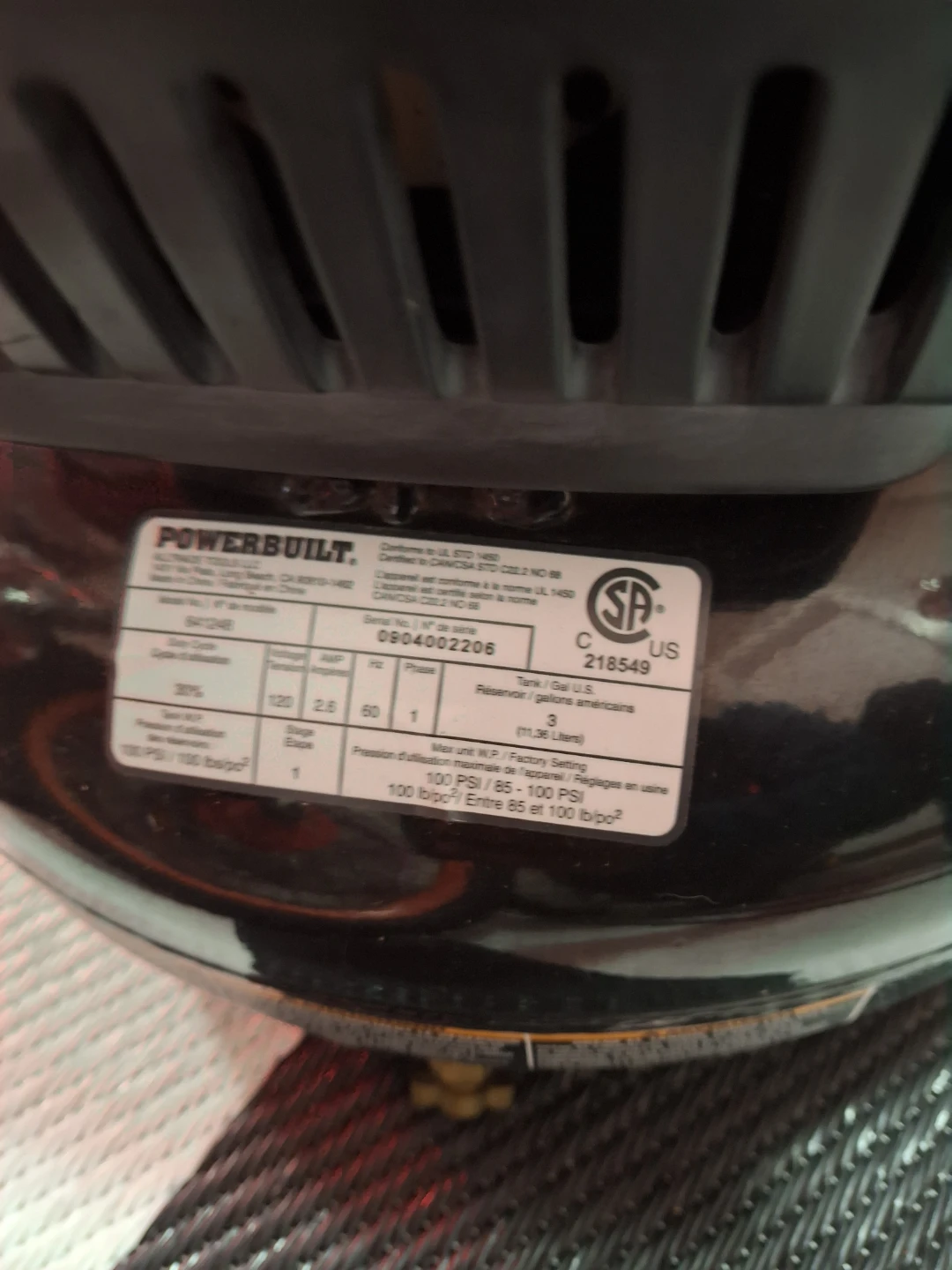 Powerbuilt 3 Gallon Air Compressor - photo 4