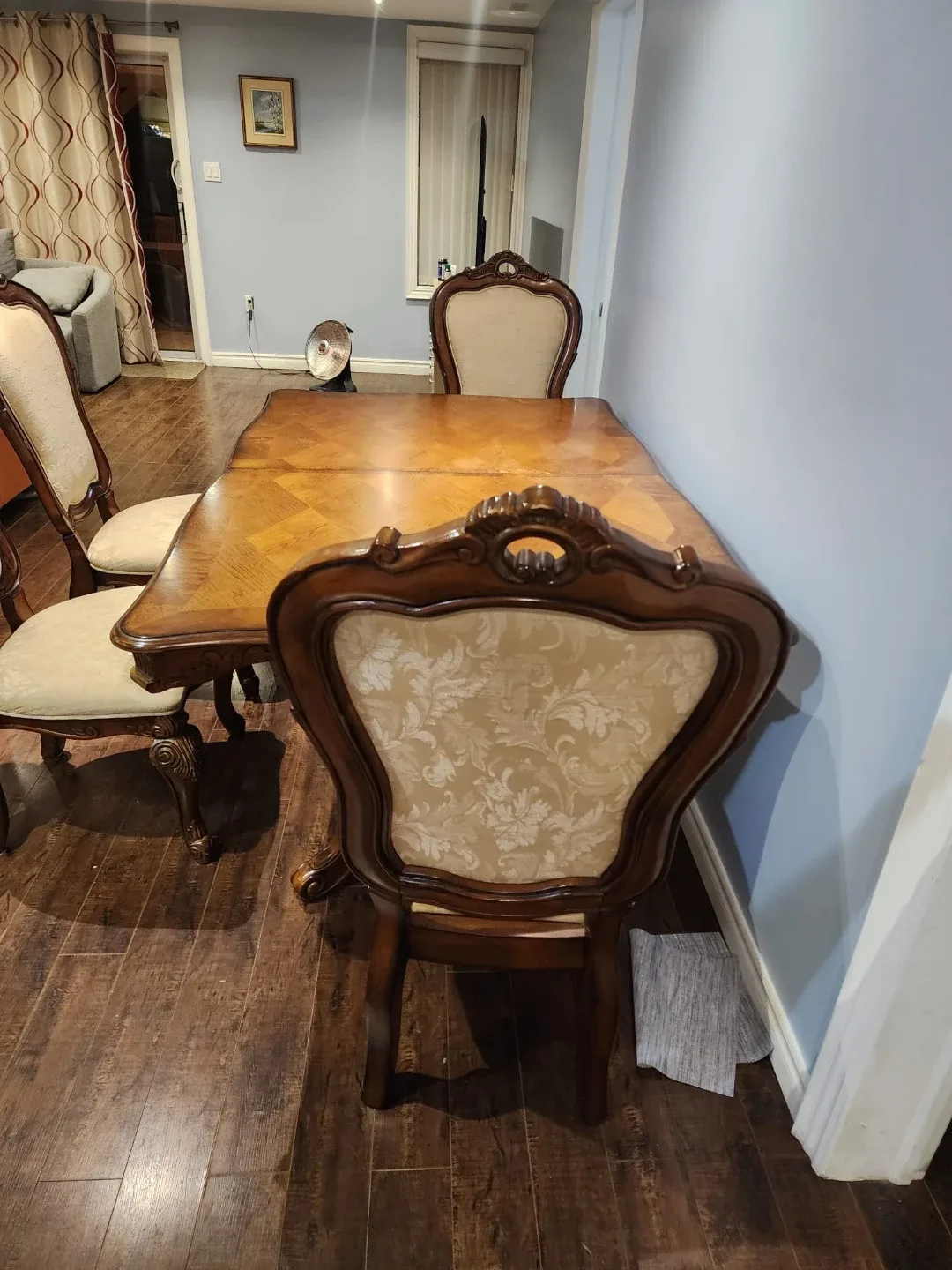 Elegant Wooden Dining Table with 6 Chairs image indicator(3)