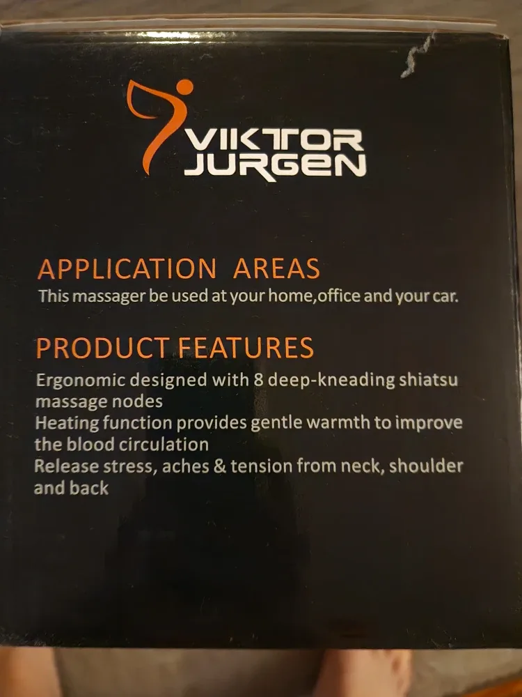 NEW IN BOX Viktor Jurgen Shiatsu Massager with Heat image indicator(2)