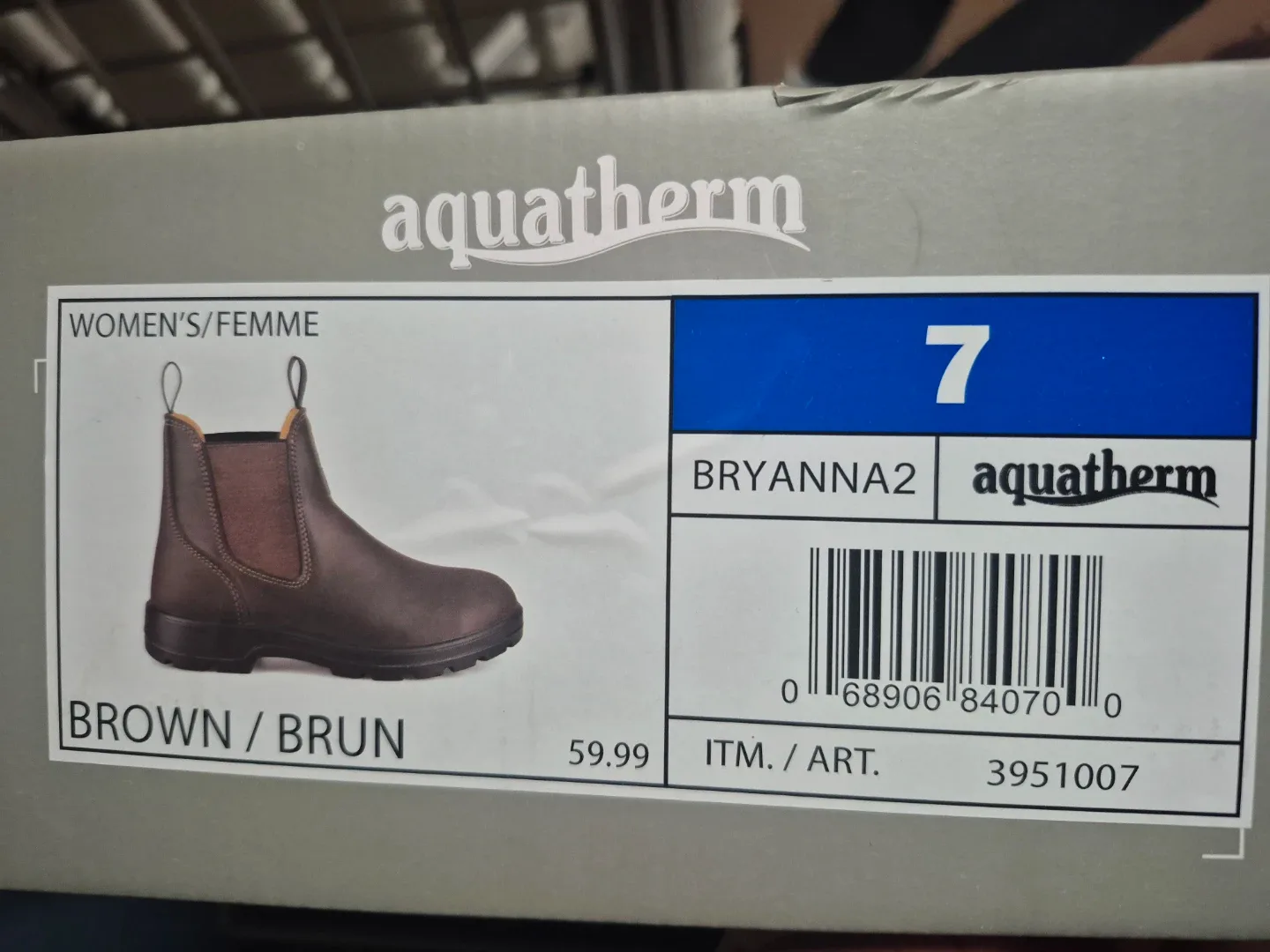 Aquatherm Bryanna2 Women's Brown Chelsea Boots - Size 7 image indicator(2)