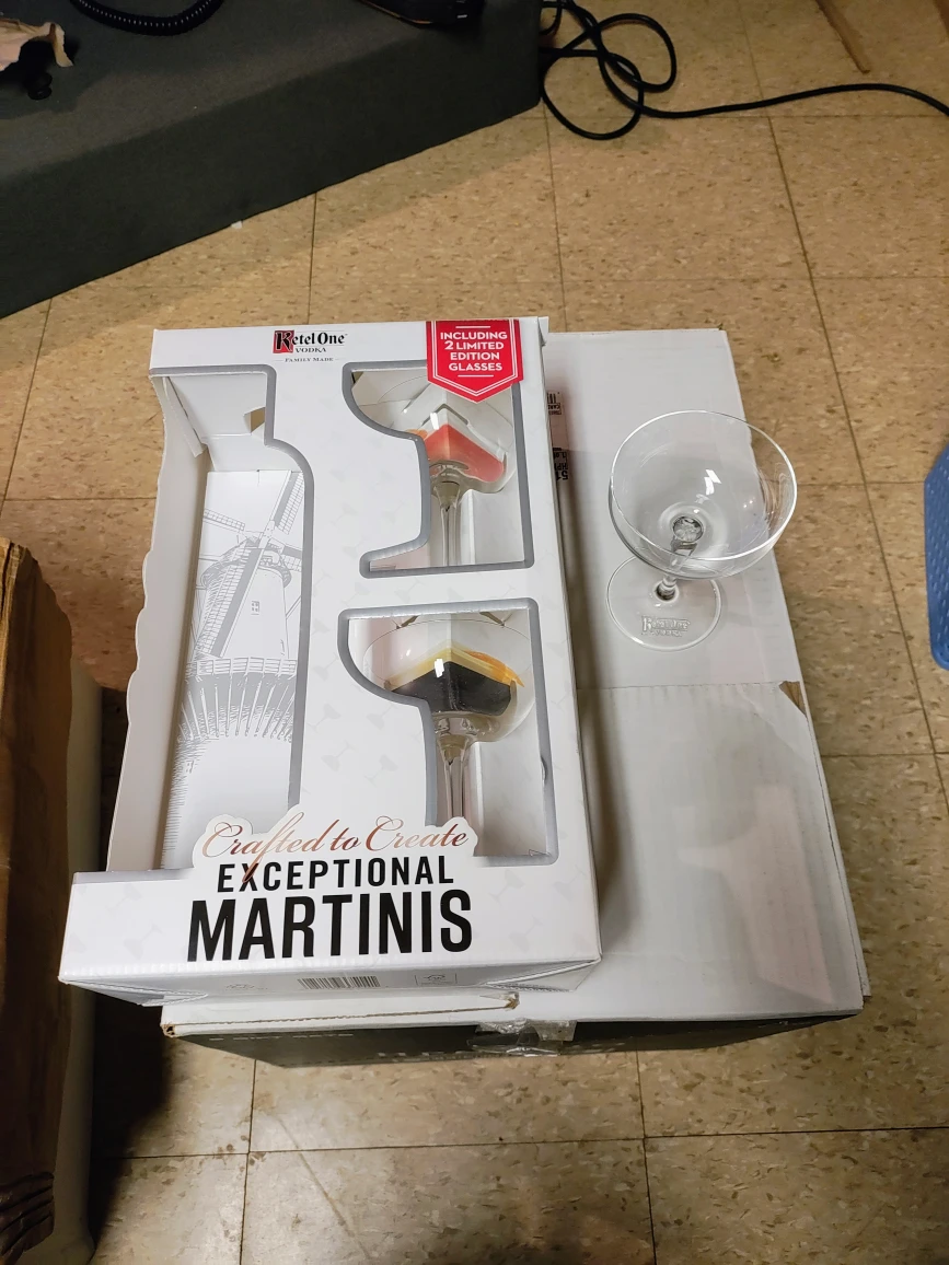 Ketel One Vodka Limited Edition Martini Glasses (8 total)