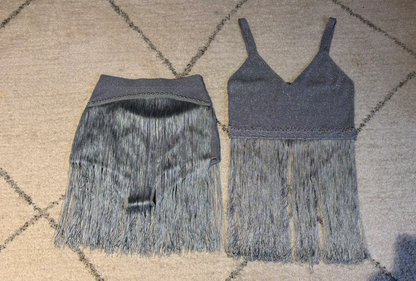 Brand new Understated Leather silver tassels top and bottom image indicator(2)