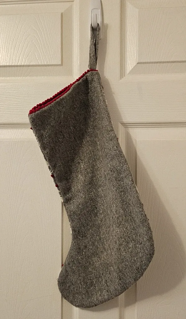 Grey, Red and White Rachel Zoe Christmas Stocking image indicator(2)