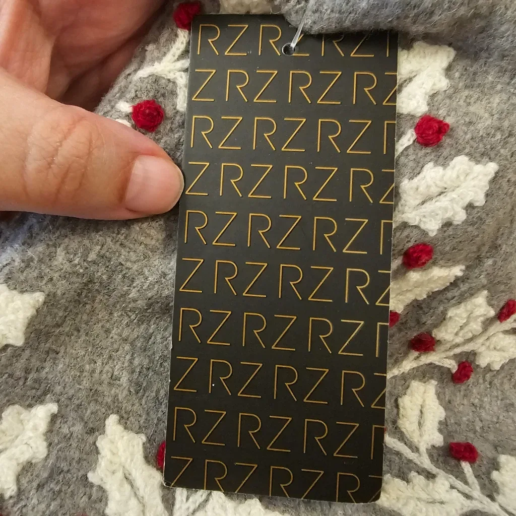 Grey, Red and White Rachel Zoe Christmas Stocking image indicator(4)