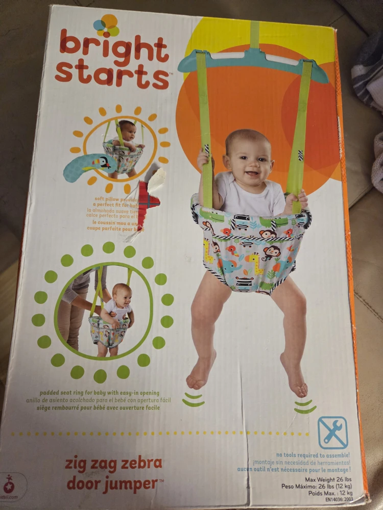 Bright Starts Zig Zag Zebra Door Jumper