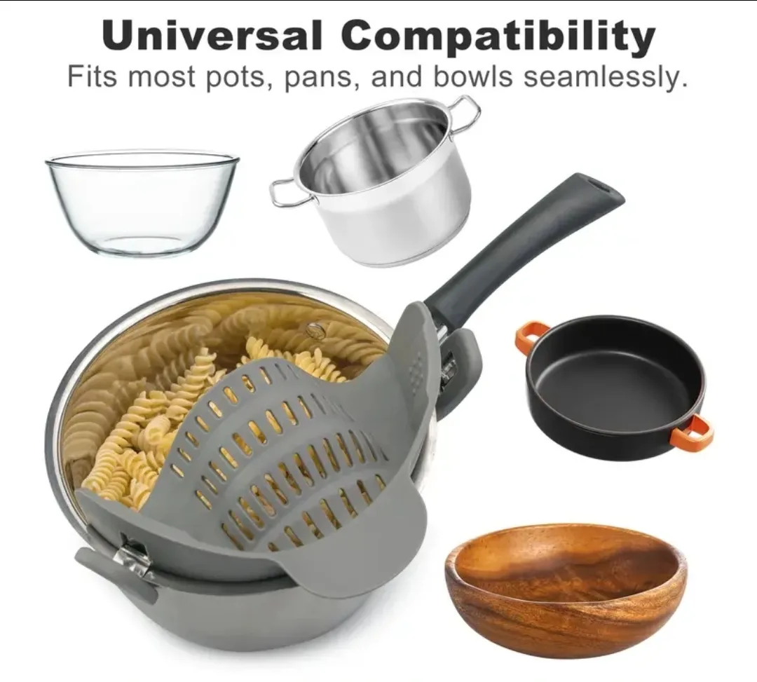 ✨ Clip-On Pot Strainer  Hands-Free Draining for Every Kitchen! ✨ image indicator(4)
