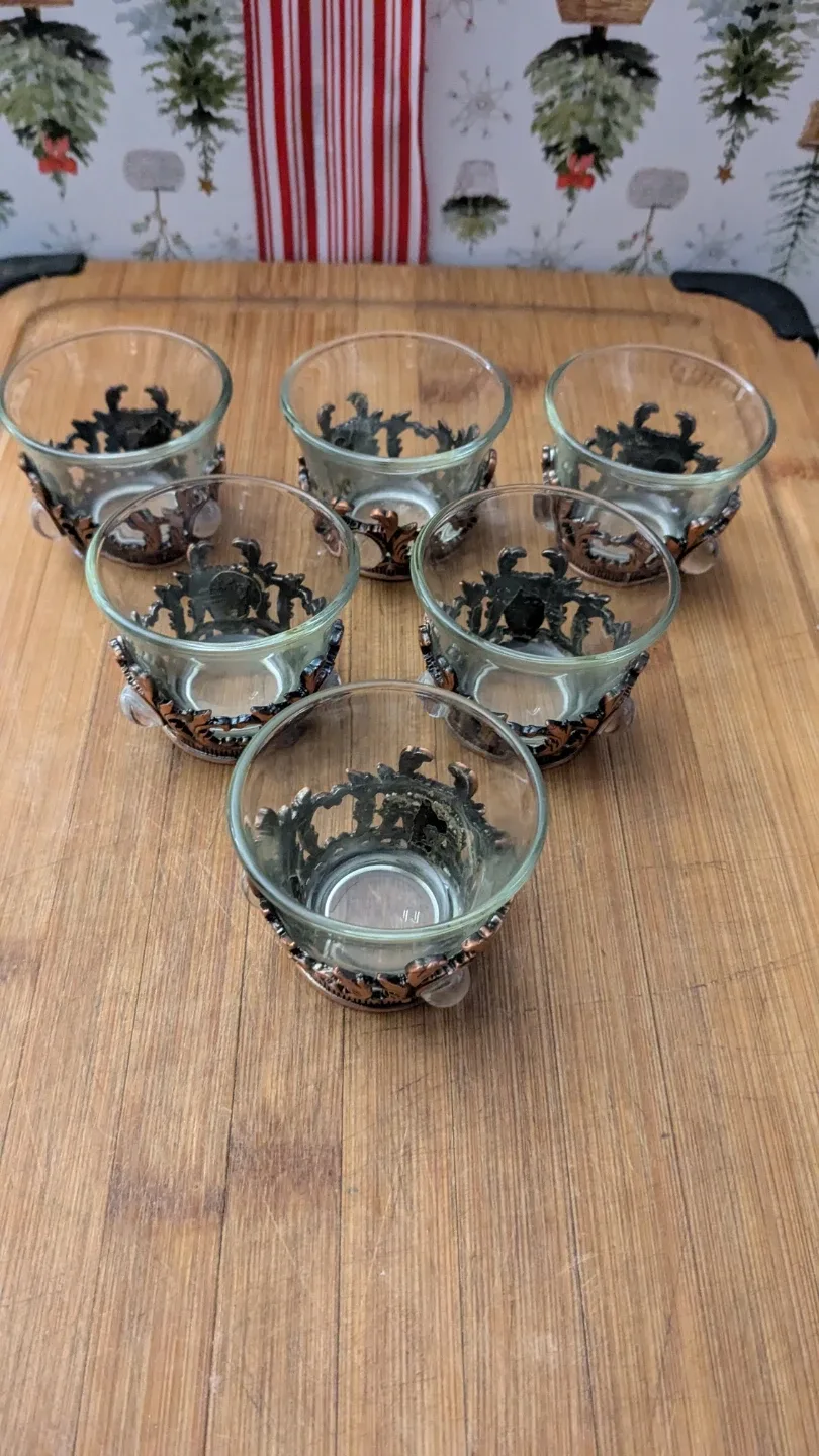 Decorative Glass Arabic Coffee-Mirra Cups Set of 10 image indicator(2)