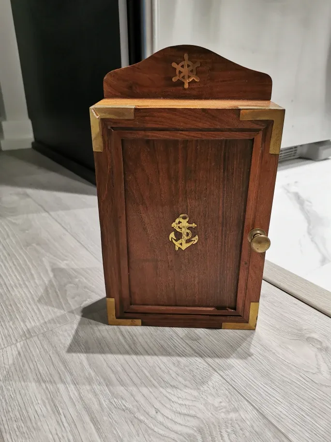 Wooden Key Box with Nautical Theme