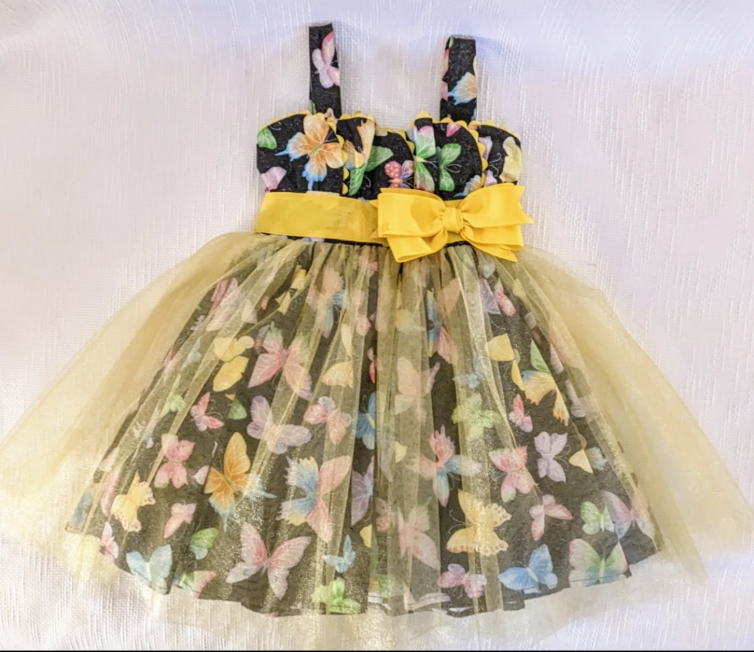 Girl dress Butterfly Print