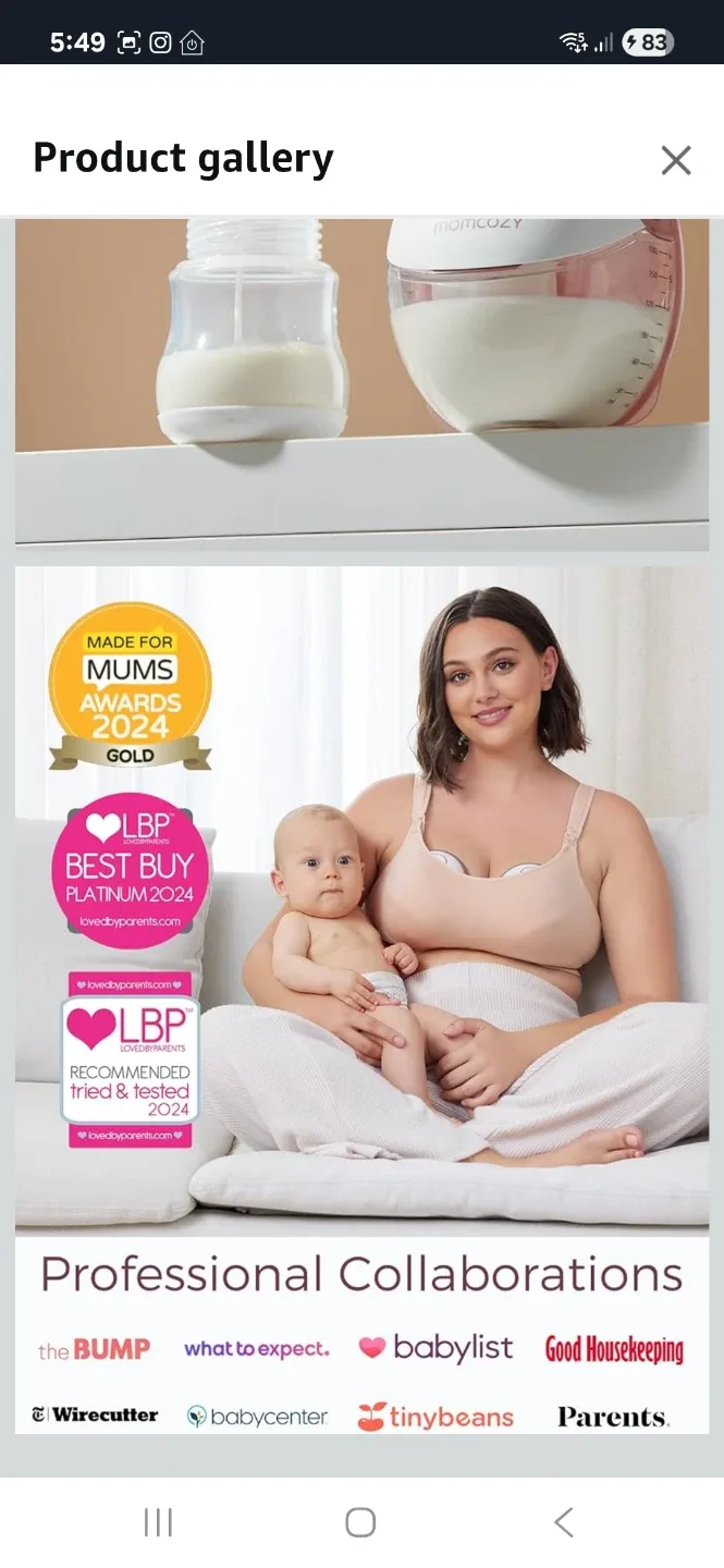 NEWM6 Momcozy Breast Pump Hands Free Mobile Style | thumbnail