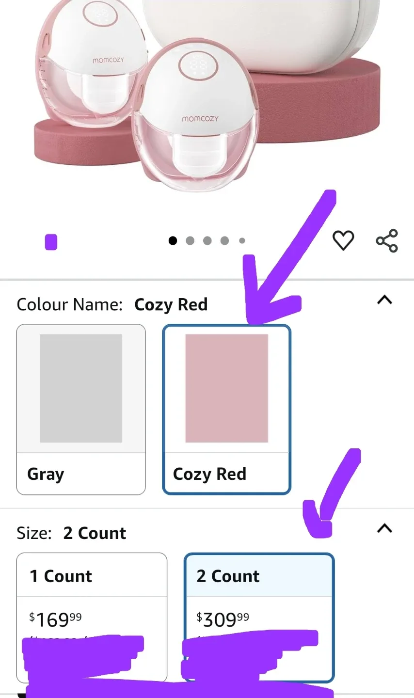 NEWM6 Momcozy Breast Pump Hands Free Mobile Style | image indicator(2)