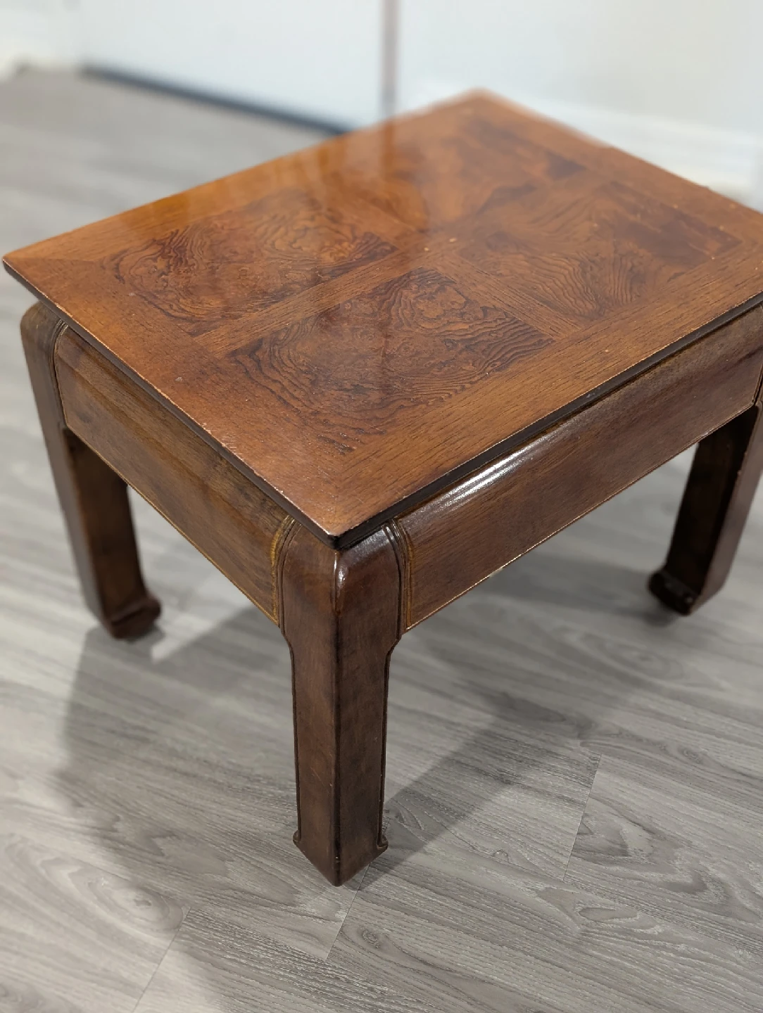 Two vintage Wood End Table with Drawer