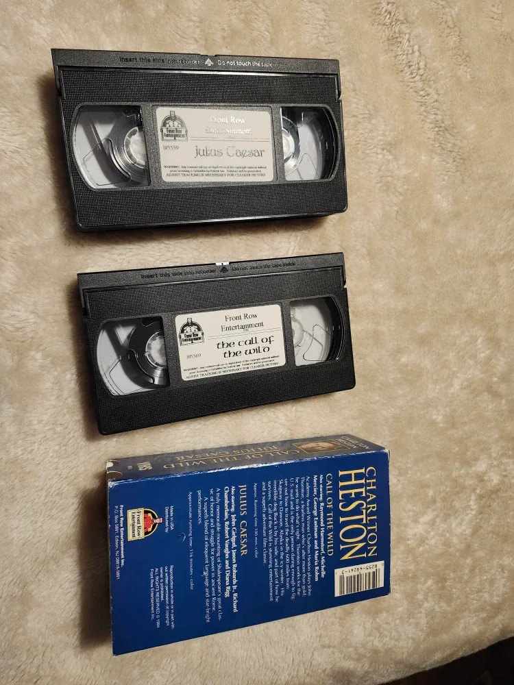 Charlton Heston VHS Tapes: Call of the Wild & Julius Caesar image indicator(3)