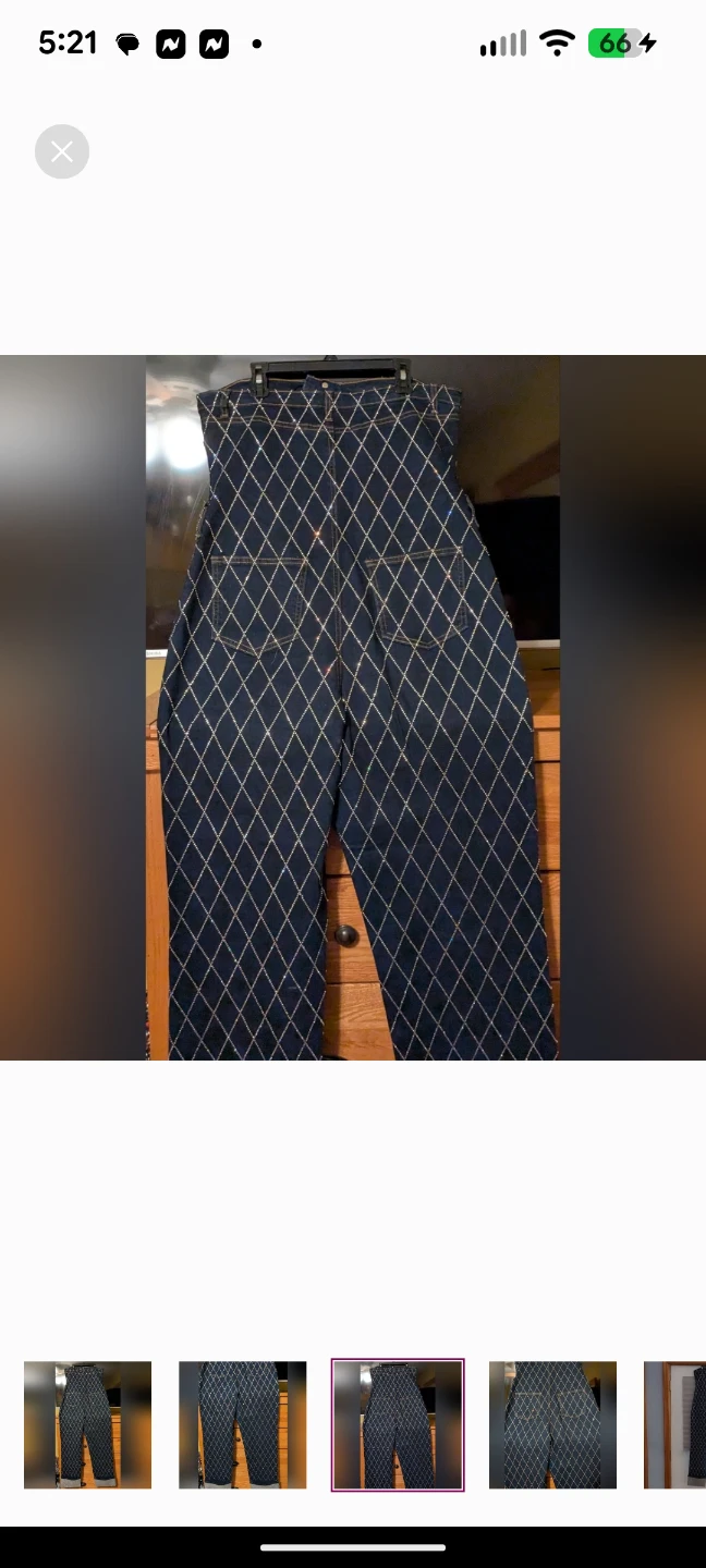 EDGE Diamond Pattern Strapless Jumpsuit with Sparkle Cuff Detail - photo 5