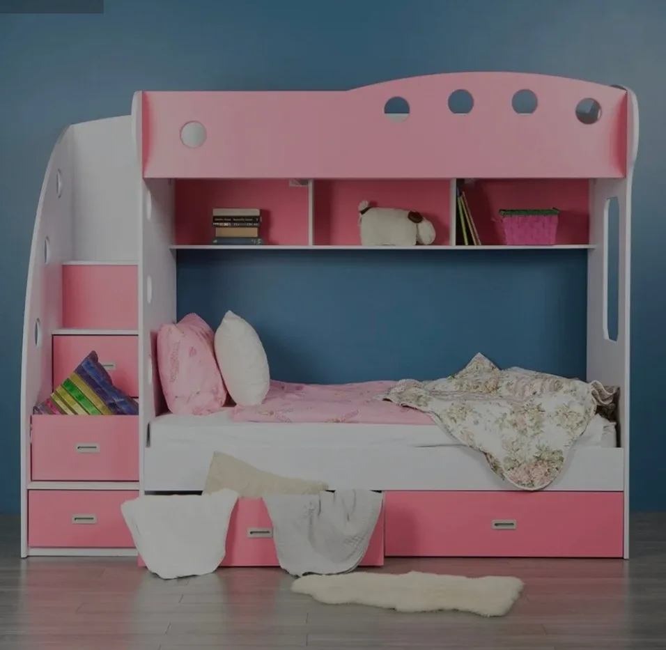JYSK Pink and White VIGGO Bunkbed