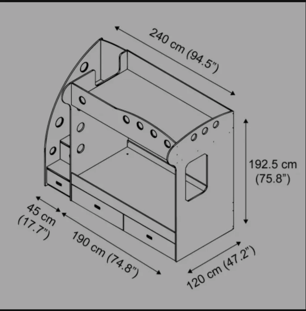 JYSK Pink and White VIGGO Bunkbed image indicator(6)