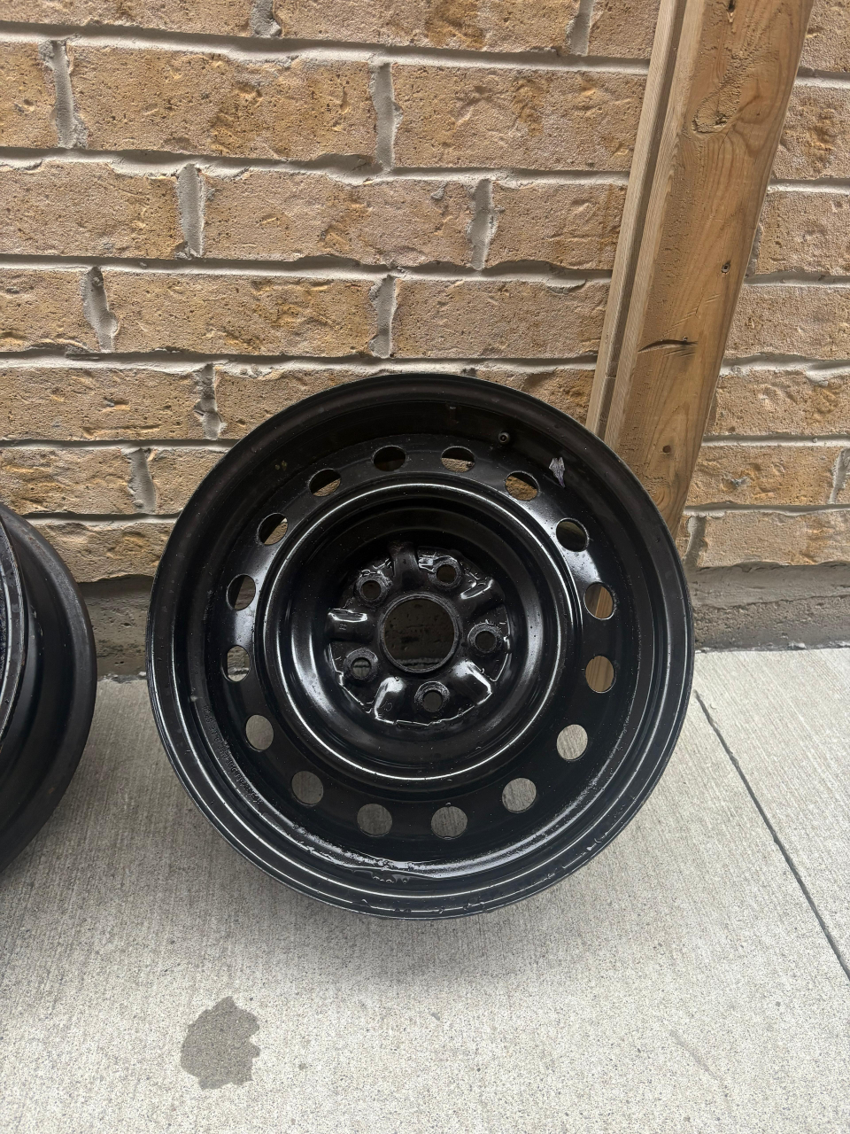 Set of 4 Black 16" Steel Rims