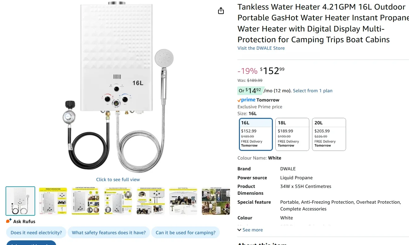 Tankless Water Heater BNIB image indicator(2)