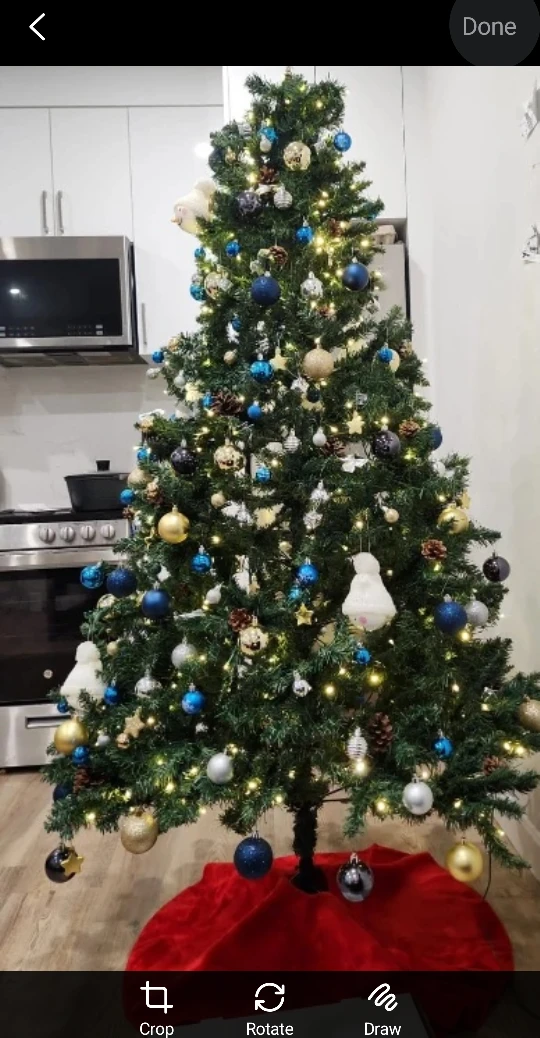 NOMA Pre-Lit Dresden Christmas Tree, 7-ft - photo 2