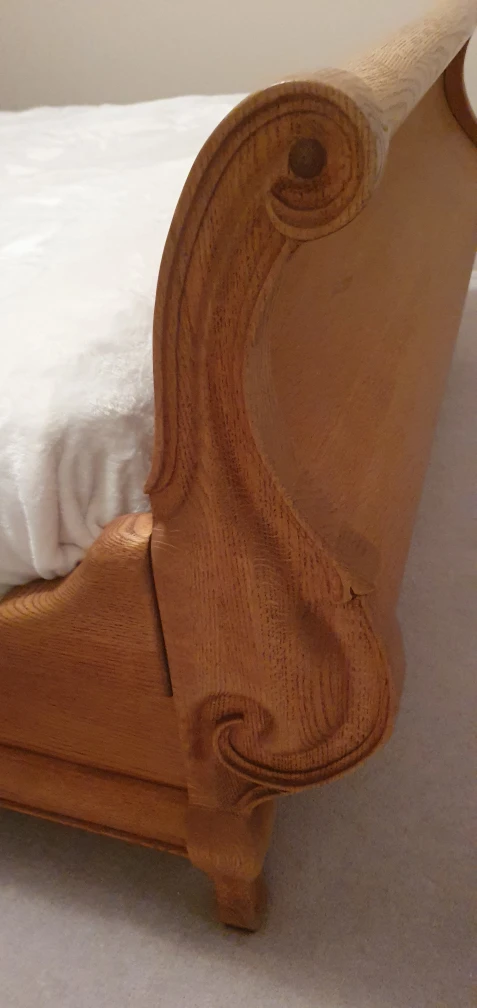 Sleigh Bed Frame - Solid Wood - photo 3