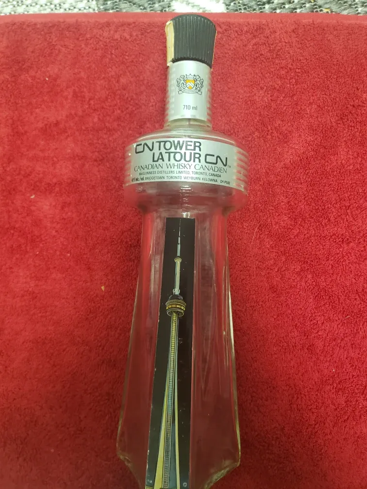 CN Tower Canadian Whisky Bottle