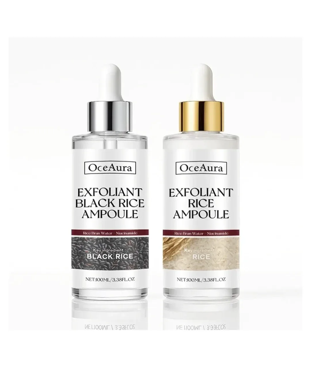 Exfoliant Rice Ampoule Set - Black & White Rice