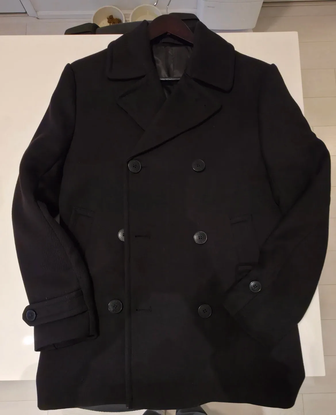 H&M Black Pea Coat - Size 34R