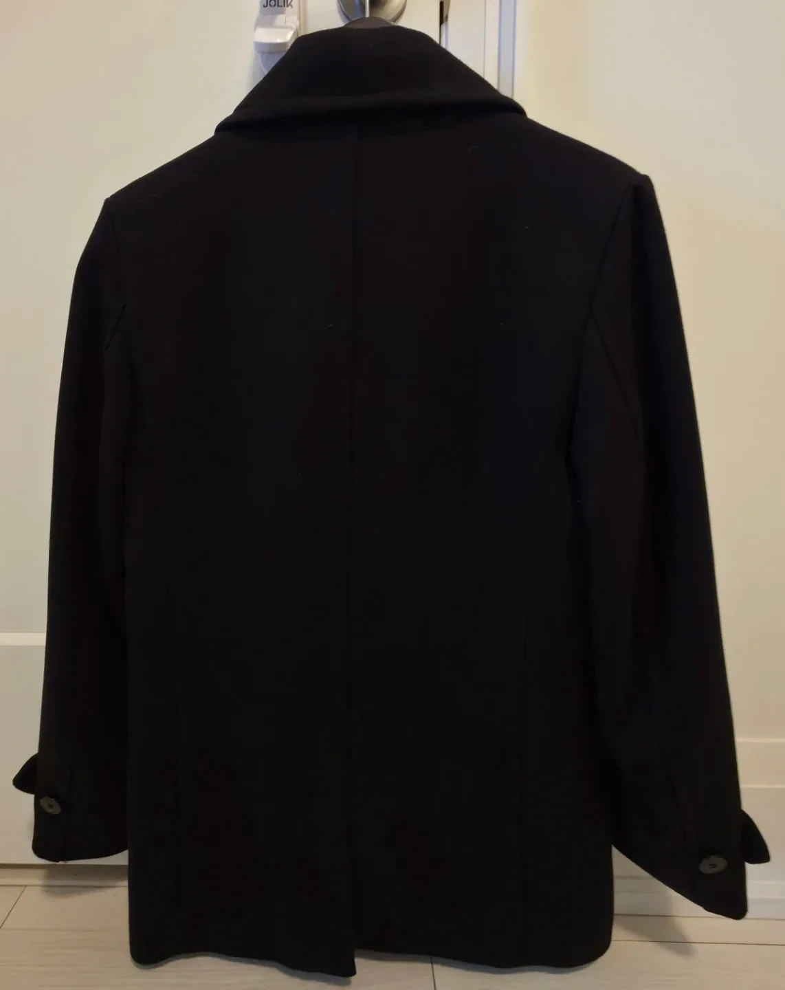 H&M Black Pea Coat - Size 34R image indicator(4)