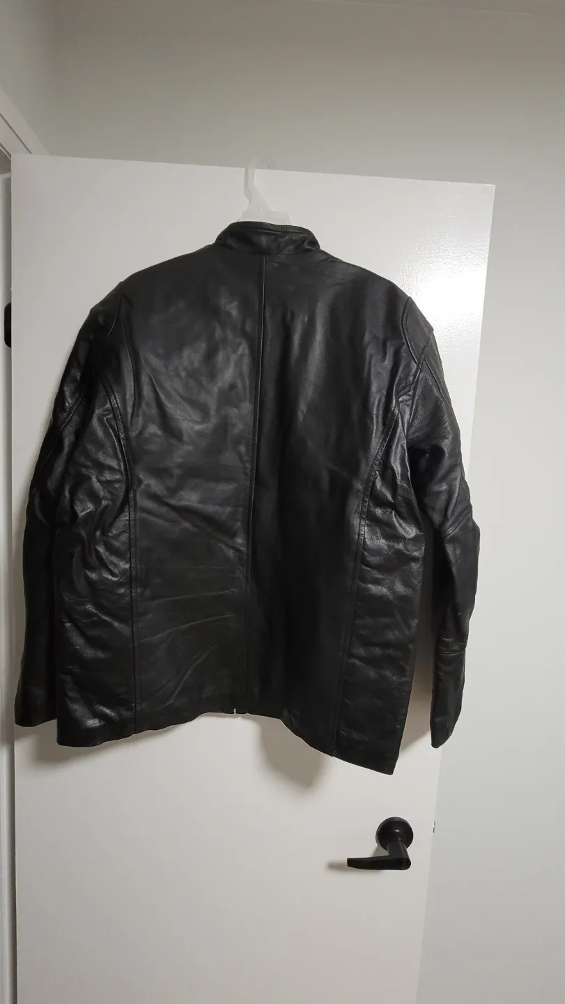 Black genuine  Leather Jacket (Medium) image indicator(4)