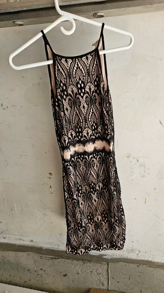 Celesta Black Lace Dress - Size M