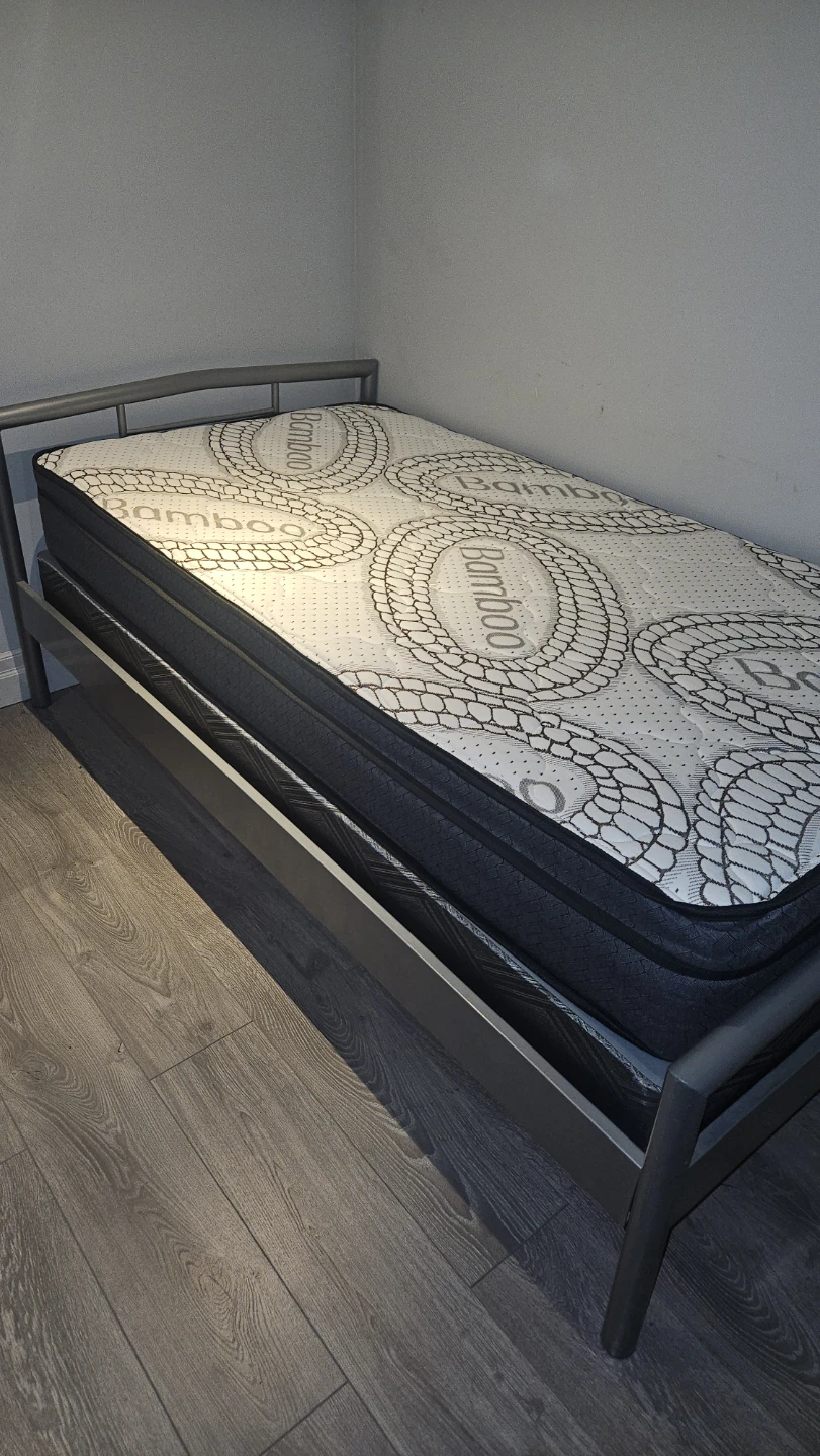 Bamboo Mattress with box and metal frame