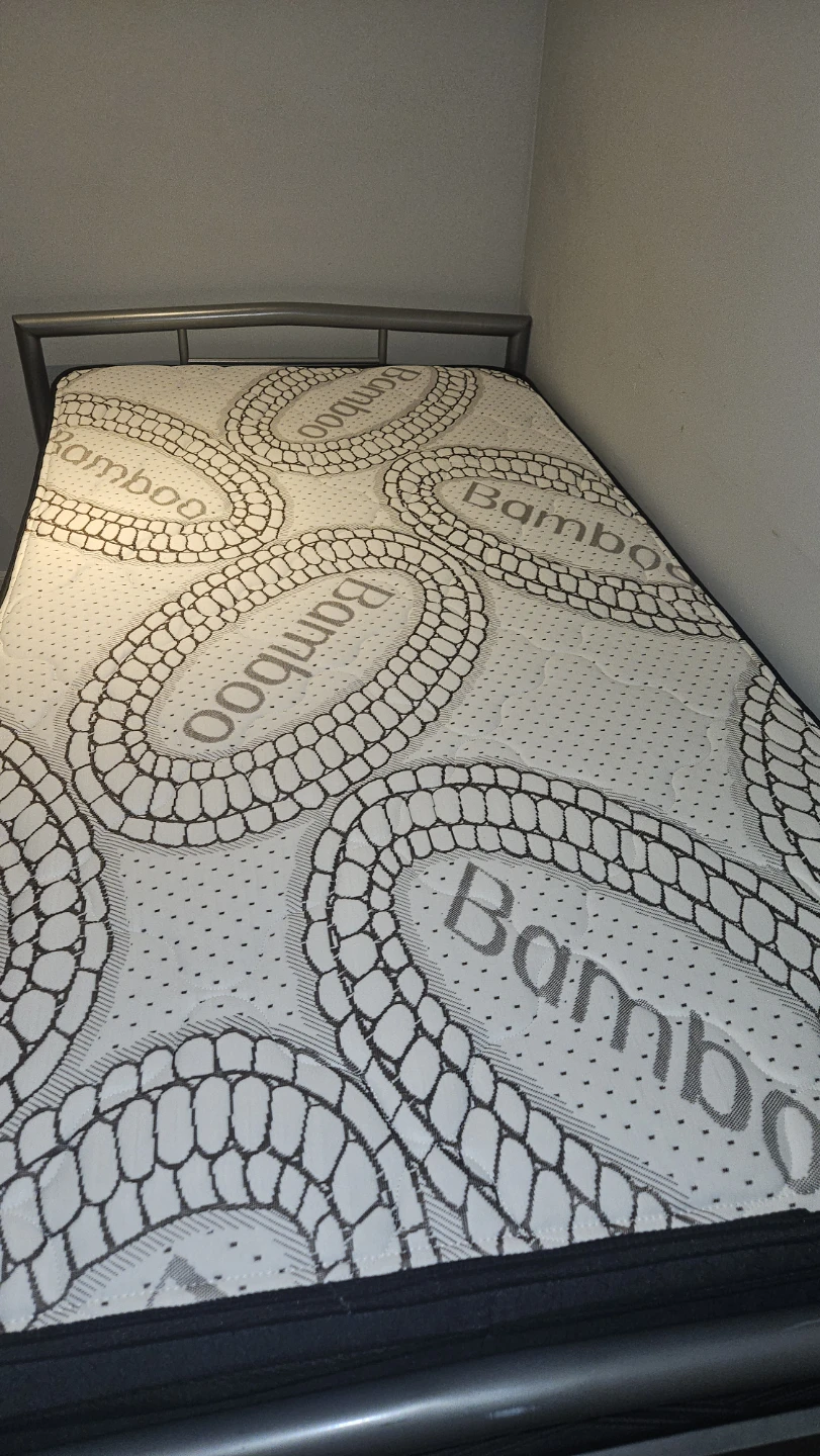 Bamboo Mattress with box and metal frame - photo 2